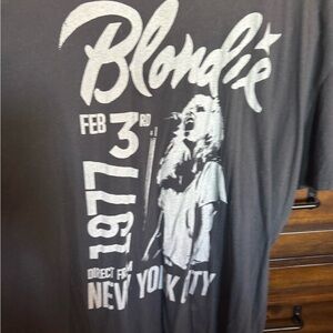 Vintage Vibe Blondie 1977 NYC Concert T-Shirt - Size XXL - Good Condition